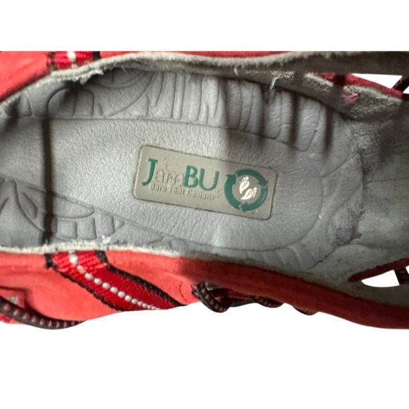 JBU by Jambu Red cord barefoot Water Shoes Slip On Comfort Size 9 Speckled - Picture 10 of 11
